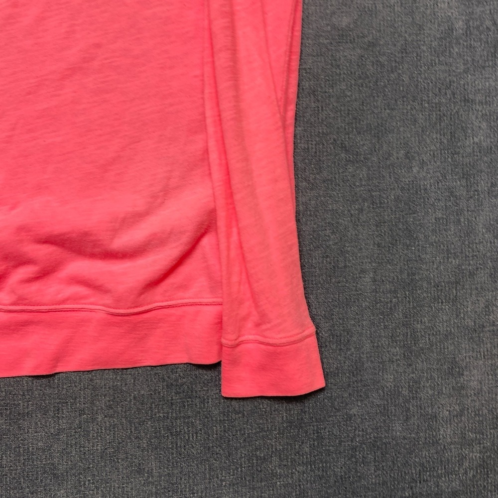 Victoria's Secret PINK Long Sleeve Shirt Womens XS Neon Pink Logo Pullover - Picture 11 of 13